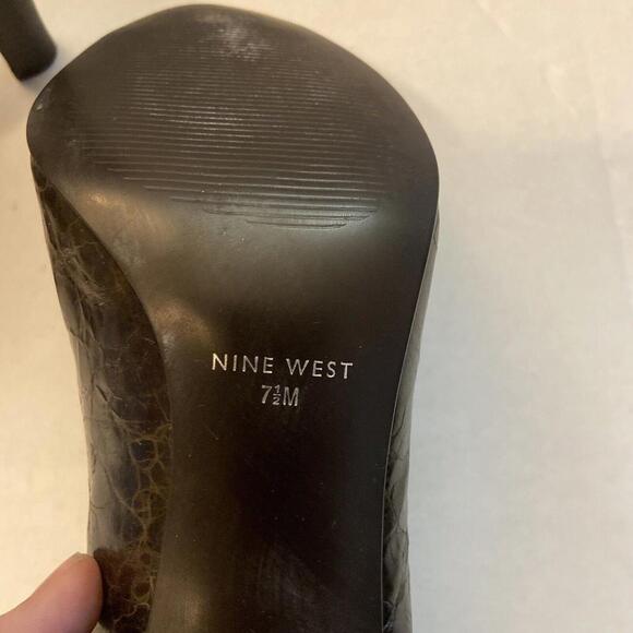 Nine West green embellished heels 7.5 - Picture 5 of 6